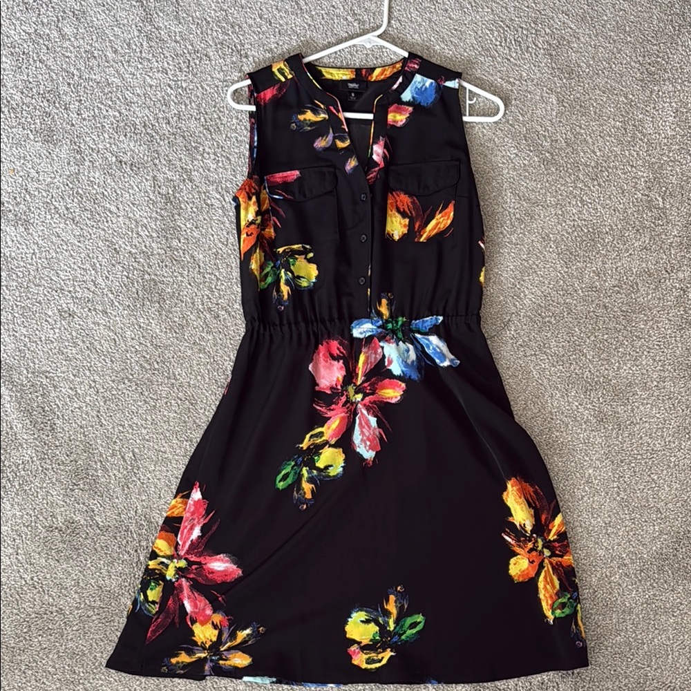 Mossimo Supply Co Red and Yellow V-Neck Sundress Midi